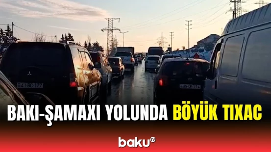 Bakı-Şamaxı yolunda hərəkət məhdudlaşıb