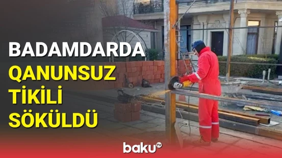 Bakıda hotel ərazisindəki qanunsuz tikili söküldü | FHN-dən əməliyyat