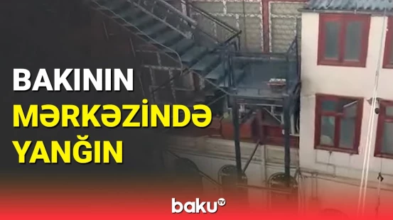 Bakıda daha bir yanğın | FHN hadisə yerində