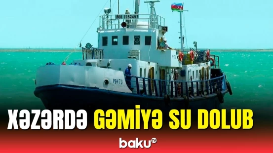 Su dolan gəmidən sərnişinlər təxliyə edilib