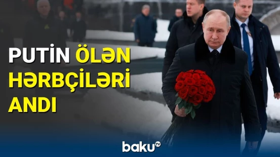 Putin Leninqrad mühasirəyə alınan zaman həlak olan hərbçiləri yad etdi