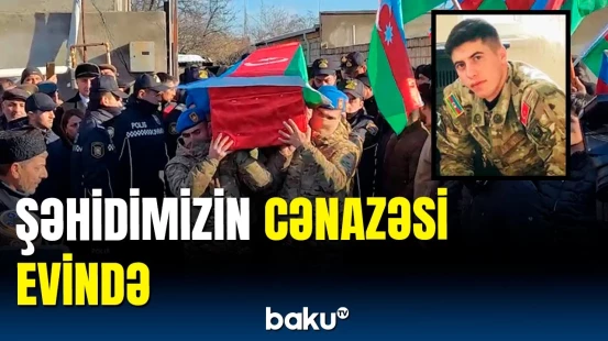 Şəhid Hacıəli Qasımovun cənazəsi evlərinə gətirilib