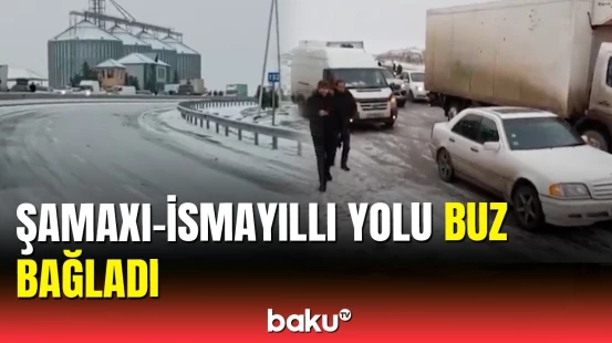 Sürücülərə xəbərdarlıq edildi | Bəzi yollar buz bağlayıb
