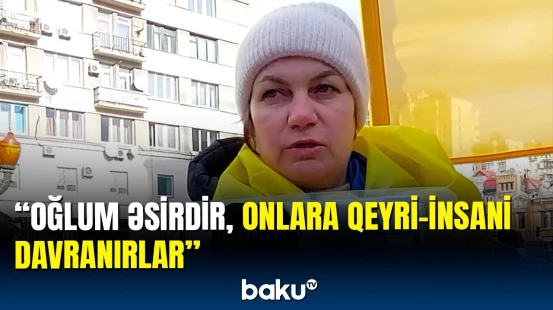Kiyevdə aksiya | Rusiyadan “Azovstal” əsirlərini azad etməyi tələb etdilər