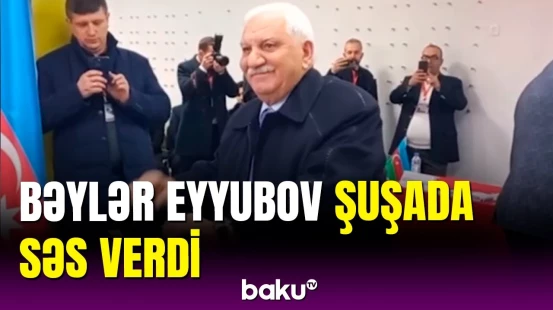 Prezidentin Təhlükəsizlik Xidmətinin rəisi Şuşada səsvermədə iştirak etdi