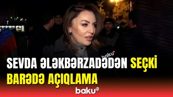 Sevda Ələkbərzadə küçəyə axışan insanların arasında Baku TV müxbirinə açıqlama verdi