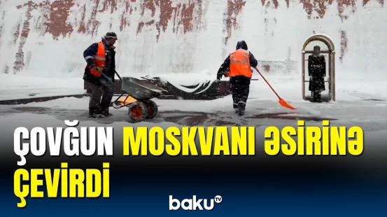 Güclü qar və çovğun Rusiyada həyatı iflic etdi