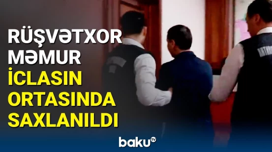 İclas zamanı saxlanılan məmurun görüntüsü | Qazaxıstanda əməliyyat