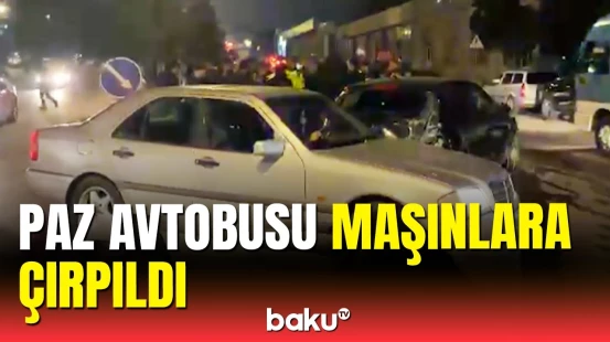 Sumqayıtda avtobus maşınlarla toqquşdu | Yaralıların son vəziyyəti bilindi