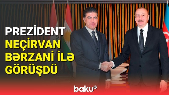 İlham Əliyev ilə İraq Kürdüstan Regionunun Başçısının Münxendə görüşü oldu