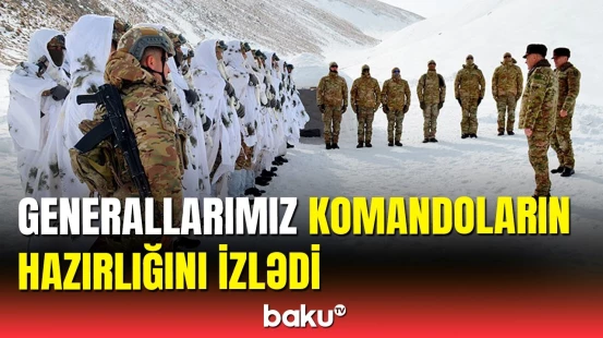 Kərim Vəliyev və Hikmət Mirzəyev komandolarla | Hərbi hissədə toplanış