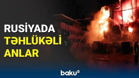 Rusiyada növbəti güclü yanğın | FHN hadisə yerində