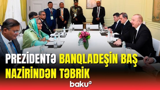 Prezident İlham Əliyev Münxendə Banqladeşin Baş naziri ilə görüşdü