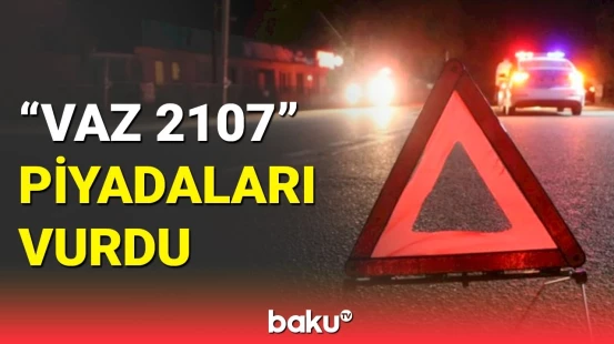 Qazaxda avtomobil iki piyadanı vurdu