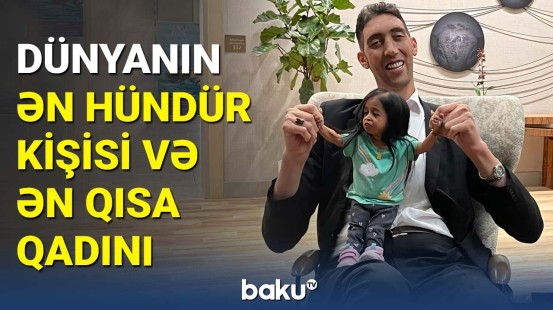 Boyları 2.52 m kişi və 62.8 sm olan qadın görüşdü