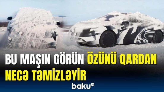 Çinin yeni ixtirası görənləri heyrətə gətirdi | Qarlı havaya meydan oxuyur