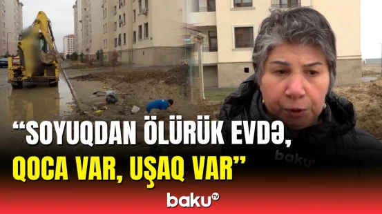 Ramanada susuz qalan sakinlər etiraz etdi