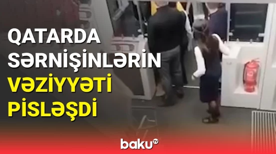 Ağstafa - Bakı qatarı iki sərnişinin halı pisləşdiyinə görə dayandı