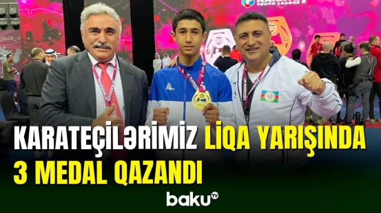 Azərbaycan karateçilərindən liqa yarışında 3 medal