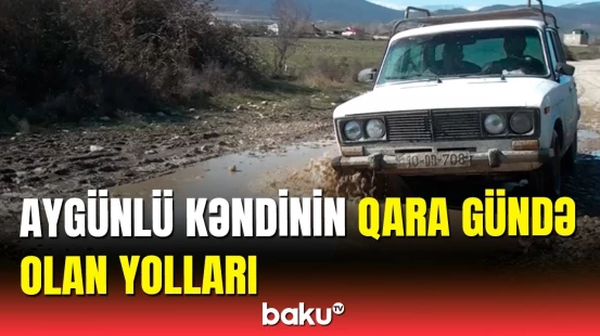 35 ildir asfalt üzü görməyən yol | Şabran sakinləri etiraz edir