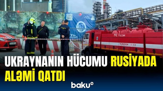 Rusiyada neft anbarında güclü yanğın | Ukrayna-Rusiya müharibəsində son vəziyyət
