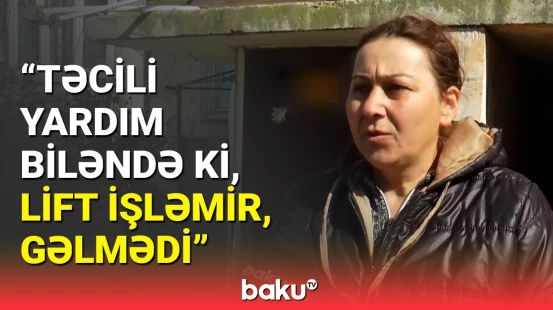 Şəmkirdə 9 mərtəbəli binanın lifti üç ildir işləmir | Sakinlərin şikayəti