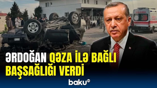 Ərdoğan qəzada həyatını itirən polislə bağlı başsağlığı verdi