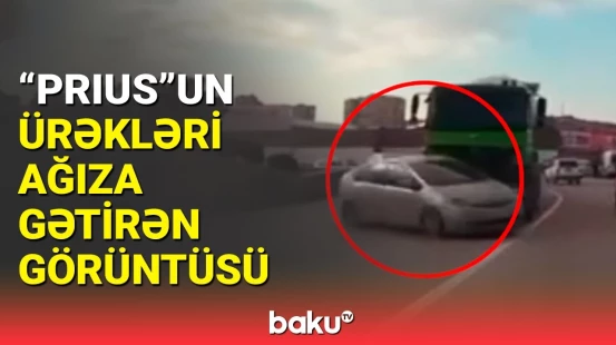 Bakıda "Prius" sürücüsü oyun çıxarıb ölümdən döndü