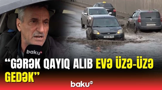 Bu tuneli keçmək üçün maşınla üzməlisən | Məhəmmədiyə gedən sürücülərin etirazı