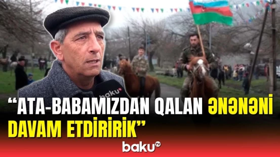 Novruzda keçirilən at yarışı | Qax