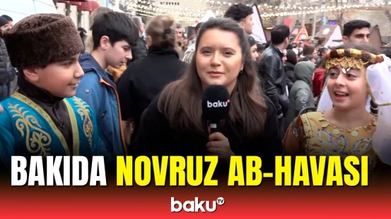 Bakı sakinləri Novruz bayramını İçərişəhərdə təntənəli şəkildə qeyd etdi