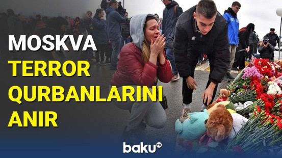 Rusiyada sakinlər terror qurbanlarını belə andı