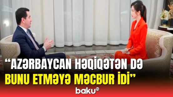 Hikmət Hacıyev Çinin televiziyasına müsahibə verdi