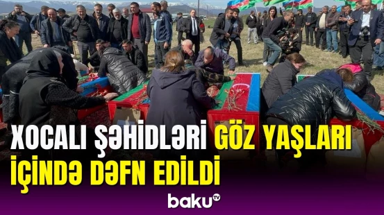 Xocalı şəhidlər xiyabanında dəfn mərasimi keçirildi