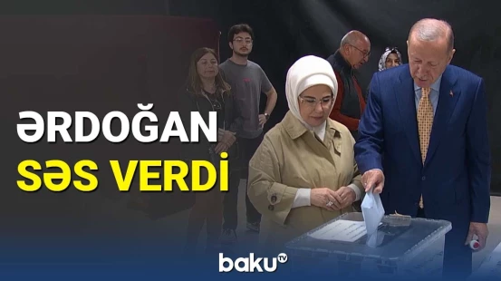 Ərdoğan xanımı ilə Türkiyədə keçirilən bələdiyyə seçkilərində iştirak etdi