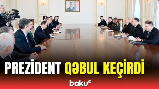 Prezident Haluk Görgünün rəhbərlik etdiyi nümayəndə heyətini qəbul etdi