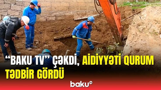 Günəşli qəsəbəsindəki problemi Baku TV işıqlandırdı, problem həll olundu
