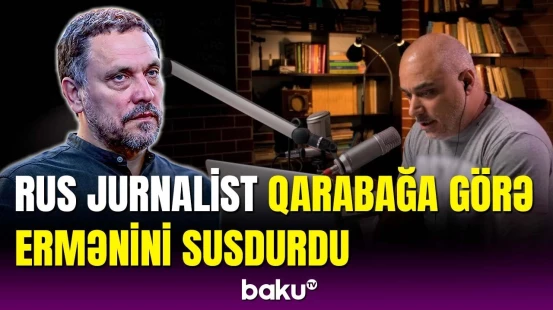 Rus jurnalist ermənilərin bütün etdiklərini aparıcının üzünə vurdu