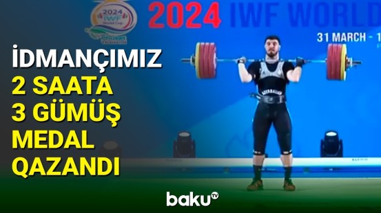 Məşhur idmançımız 2 saat ərzində 3 gümüş medal qazandı