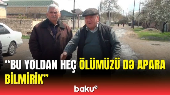 Yağış yağanda dizəcən palçığa batırıq | Ağstafada 55 ildir asfalt üzü görməyən yol