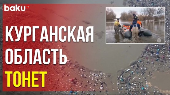 МЧС РФ поделилось кадрами наводнения и спасения людей в Курганской области