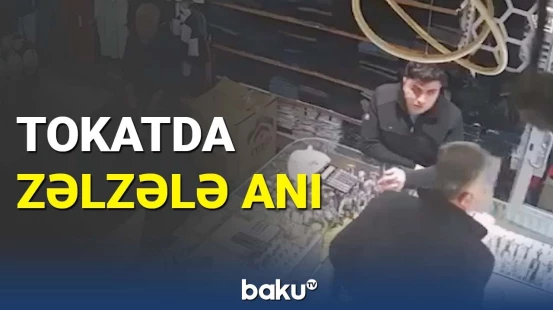 Türkiyədə zəlzələ anı belə görüntüləndi