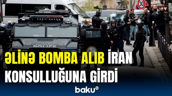 Naməlum şəxs İranın Parisdəki konsulluğunda təhlükə yaratdı