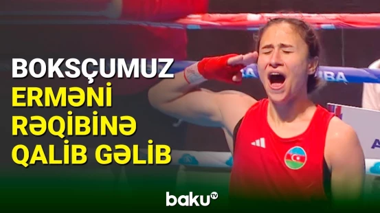 Boksçumuz Anaxanım İsmayılova erməni rəqibinə qalib gəlib