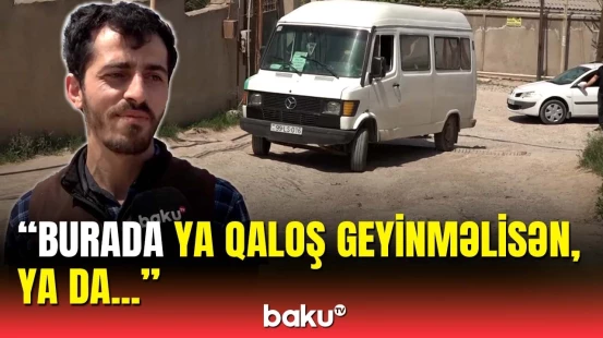 Binəqədi sakinlərini bəlaya salan küçə | Yağış yağan kimi bu yol...