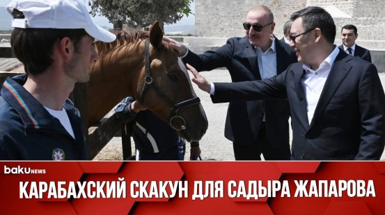 Ильхам Алиев подарил президенту Кыргызстана карабахского скакуна