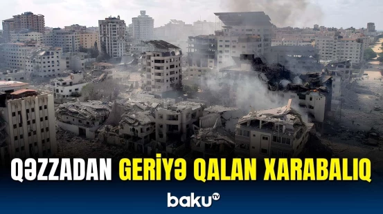 Müharibənin Qəzzada cəhənnəmə çevirdiyi Xan Yunis şəhəri