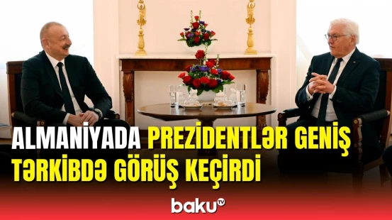 İlham Əliyevin Almaniya Prezidenti ilə təkbətək görüşü