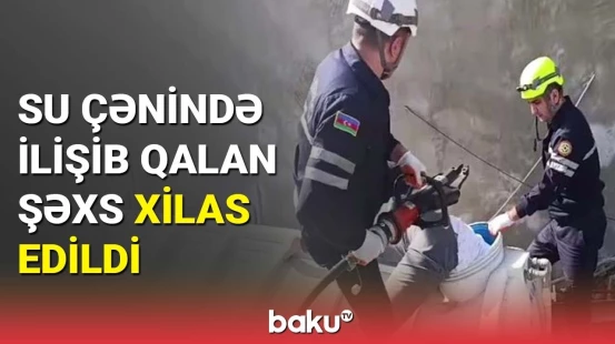 Bakıda su çənində qalan vətəndaşı FHN belə xilas etdi