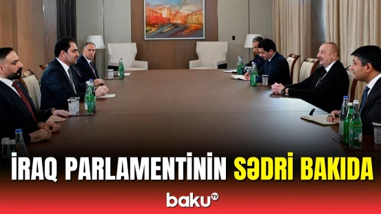 İlham Əliyev İraq Parlamentinin sədrini qəbul etdi